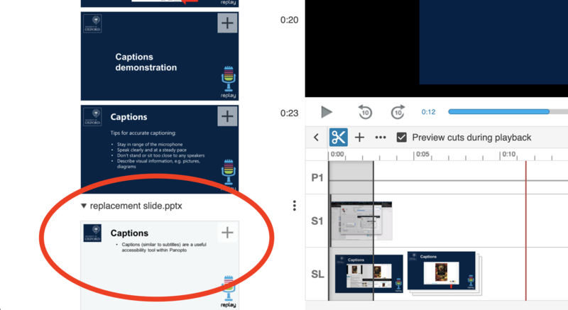 Image highlighting replacement slide