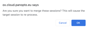 merge warning panopto